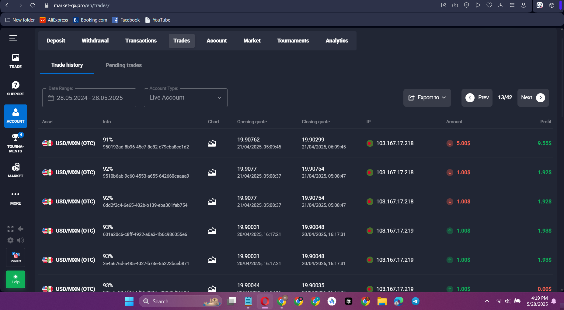 Plataforma de Trading Quotex Brasil - Interface moderna com gráficos em tempo real e ferramentas avançadas de análise